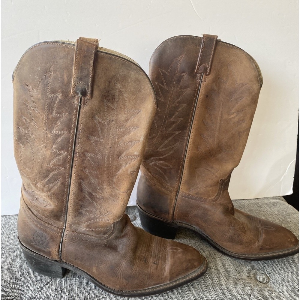 Durango Men's Western‎ Leather Brown Boots Sz 9.5 EE Pointed Toe